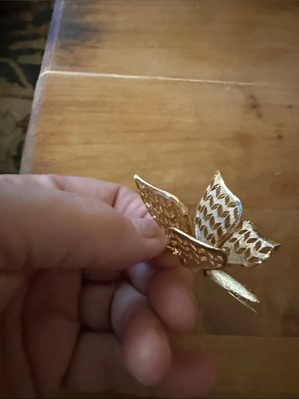 RARE Vintage Coro Articulated Mechanical Butterfly Brooch Signed Movable wings